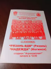 _ Рязань-ВДВ - Надежда Ногинск 2005 женщины