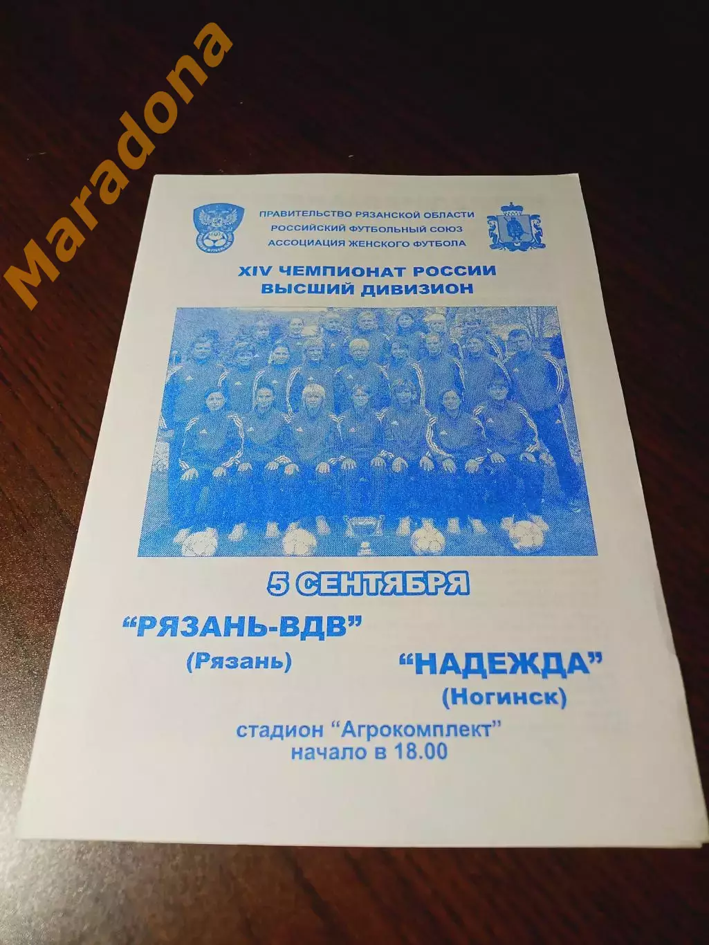 _ Рязань-ВДВ - Надежда Ногинск 2005 женщины