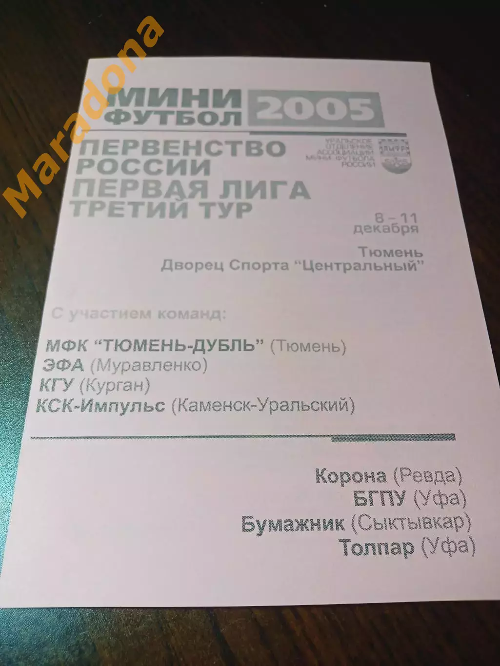 _ 3 тур Тюмень 2004 Муравленко Курган Уфа Сыктывкар Ревда Каменск-Уральский