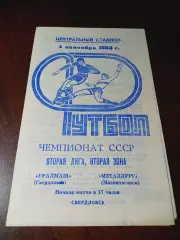 Уралмаш Свердловск - Металлург Магнитогорск 1983
