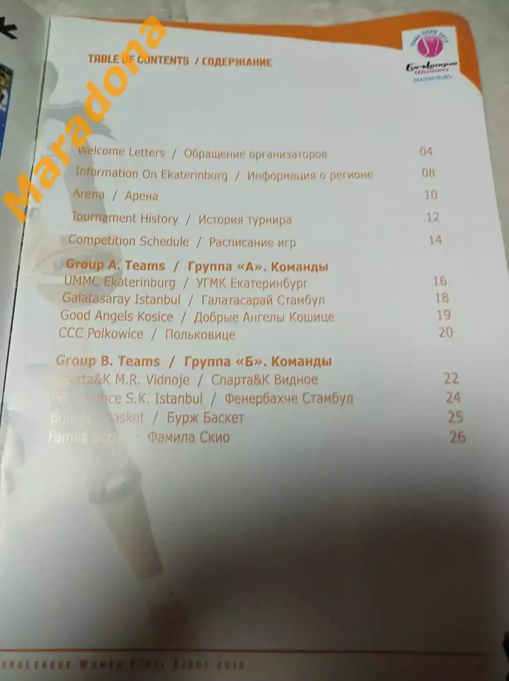Финал Евролиги Екатеринбург 2013 УГМК Спарта Москва 1