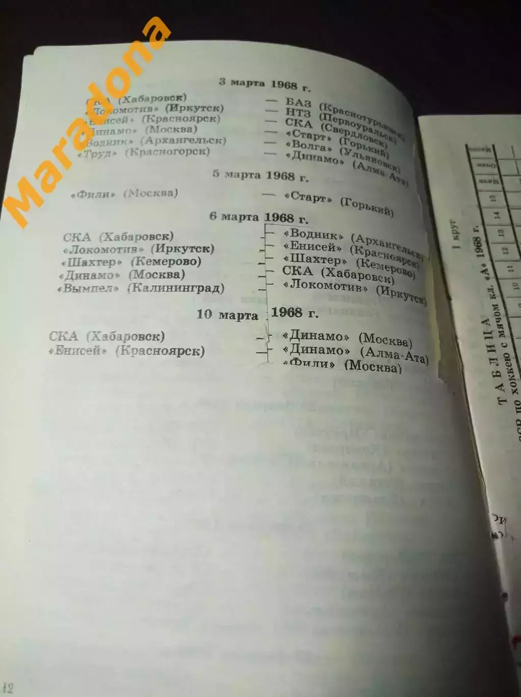 хоккей с мячом Первоуральск 1967/1968 3