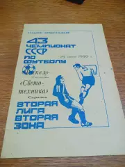 _ Факел Тюмень - Светотехника Саранск 1980