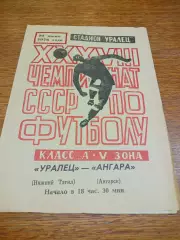 _ Уралец Нижний Тагил - Ангара Ангарск 1976
