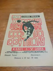 _ Уралец Нижний Тагил - Автомобилист Красноярск 1976