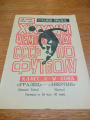 _ Уралец Нижний Тагил - Энергия Братск 1976