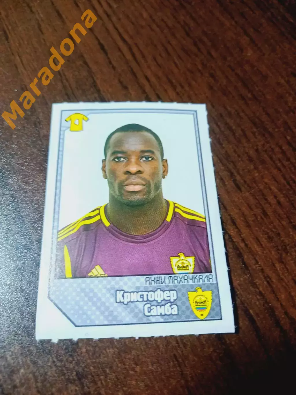 _ Наклейка Кристофер Самба Конго Анжи Махачкала / Panini РПЛ 2013 №86