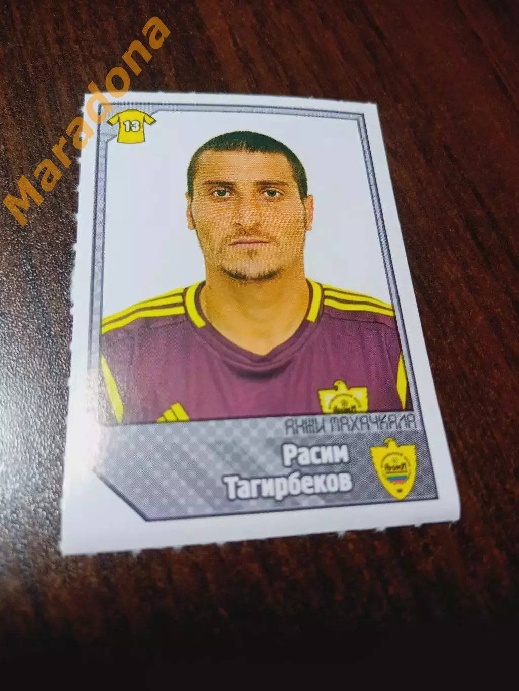 _ Наклейка Расим Тагирбеков Анжи Махачкала / Panini РПЛ 2013 №85