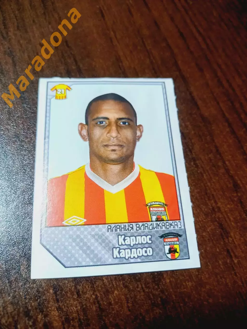 _ Наклейка Карлос Кардосо Бразилия Алания Владикавказ / Panini РПЛ 2013 №40