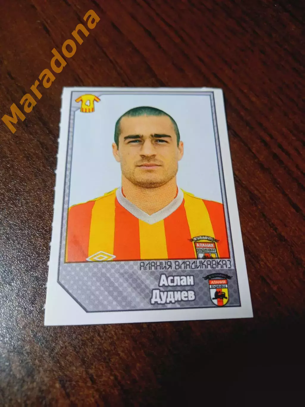 _ Наклейка Аслан Дудиев Алания Владикавказ / Panini РПЛ 2013 №39 1