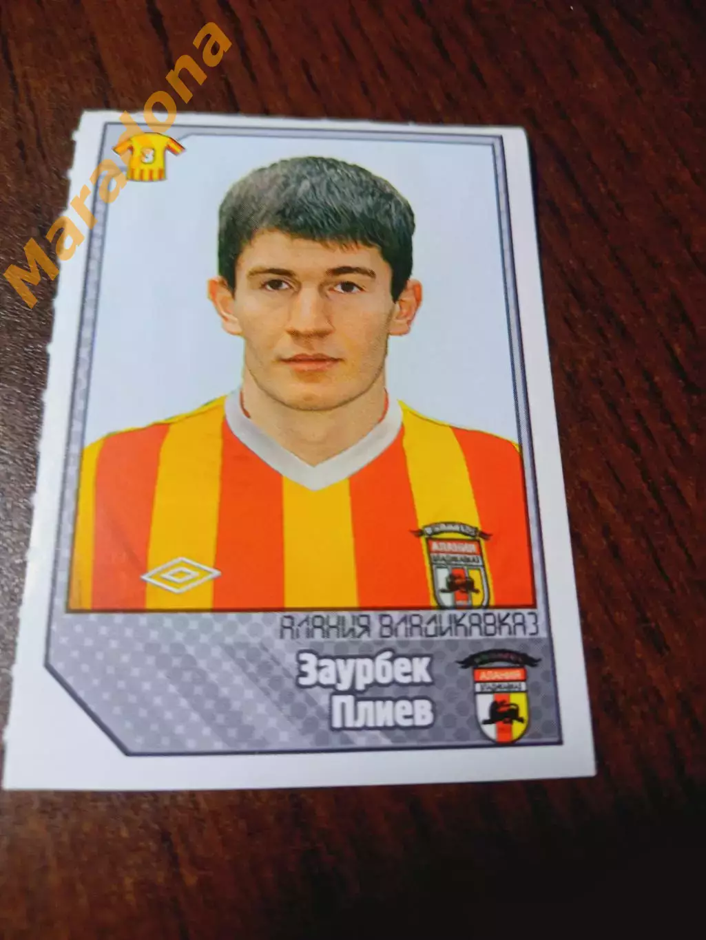 _ Наклейка Заурбек Плиев Алания Владикавказ / Panini РПЛ 2013 №37