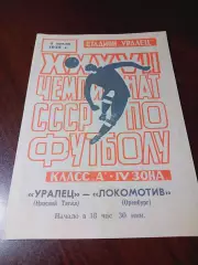 _ Уралец Нижний Тагил - Локомотив Оренбург 1975