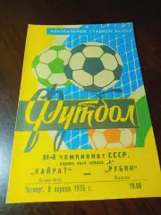 _ Кайрат Алма-Ата - Рубин Казань 1976