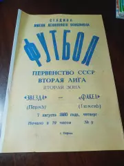 _ Звезда Пермь - Факел Тюмень 1980