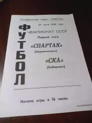 _ Спартак Орджоникидзе - СКА Хабаровск 1980