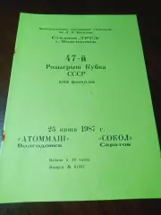 _Атоммаш Волгодонск - Сокол Саратов 1987 Кубок