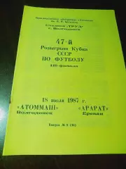_Атоммаш Волгодонск - Арарат Ереван 1987 Кубок