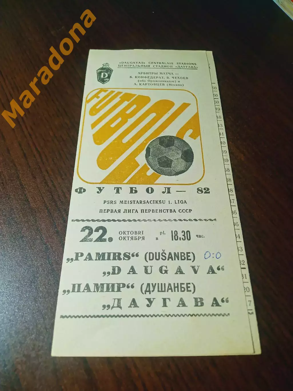 _ Даугава Рига - Памир Душанбе 1982