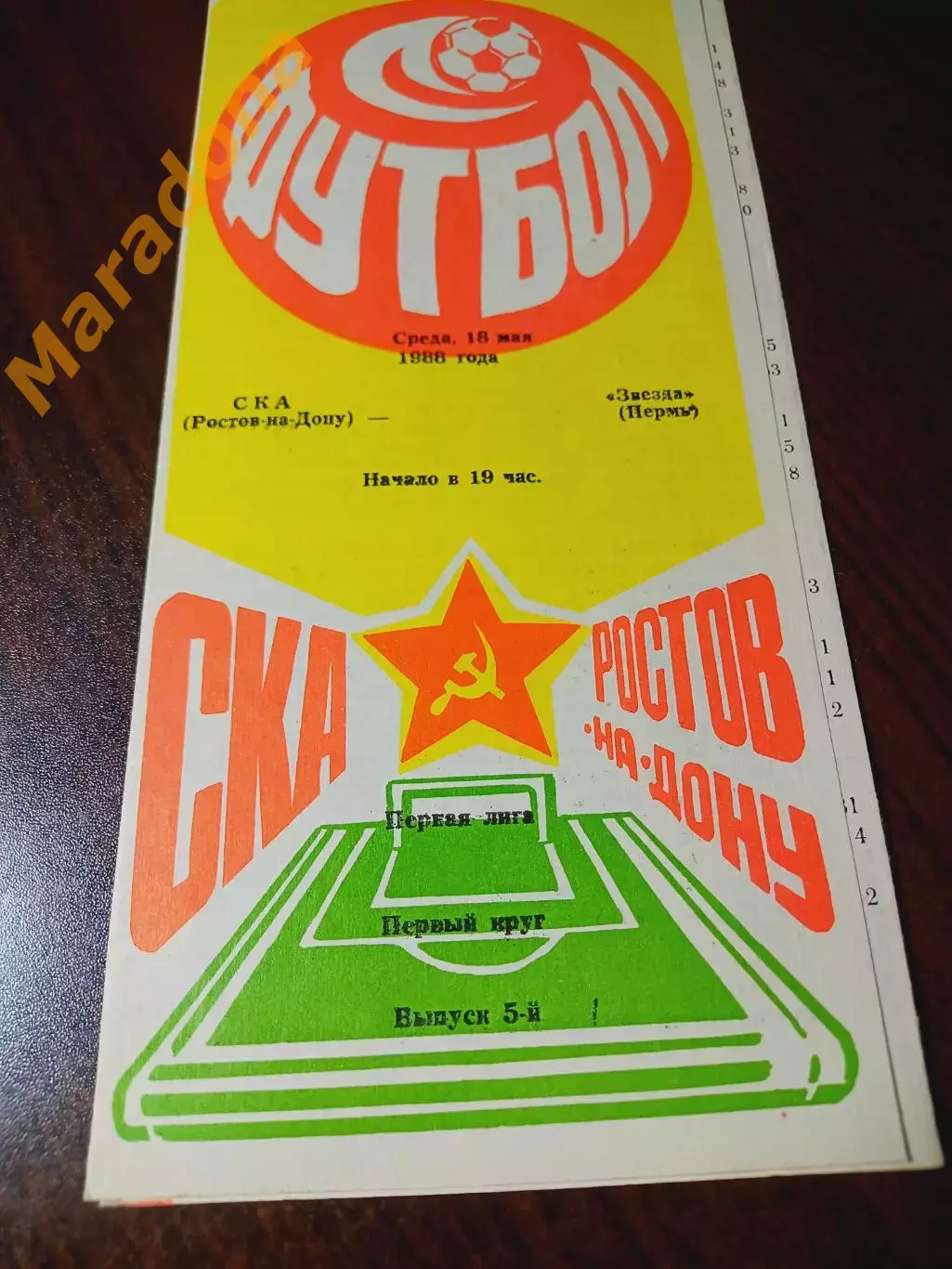 _ СКА Ростове-на-Дону - Звезда Пермь 1988