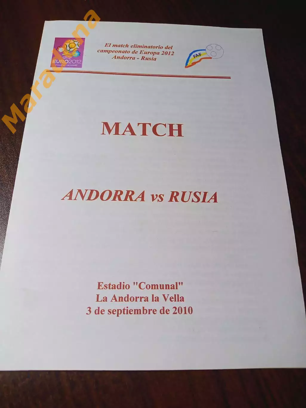 _ Андорра - Россия 2010