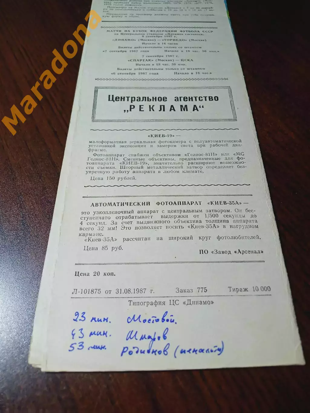 _ Спартак Москва - Жальгирис Вильнюс 1987 1