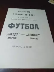 _ Звезда Иркутск - Геолог Тюмень 1983