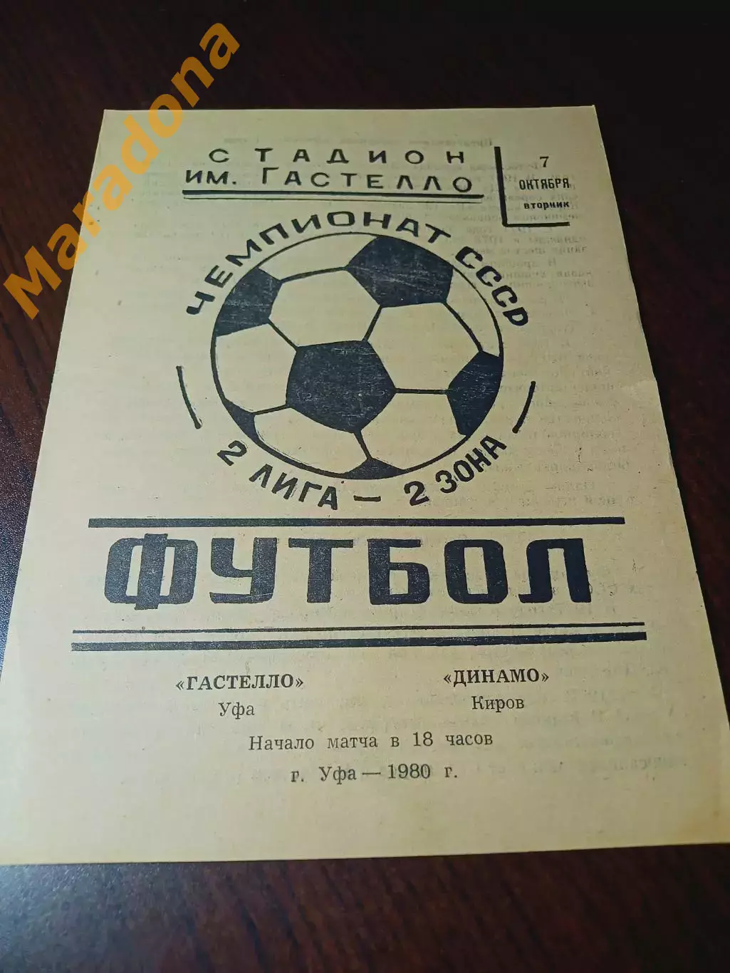 _ Гастелло Уфа - Динамо Киров 1980