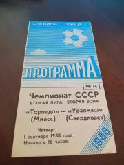 _ Торпедо Миасс - Уралмаш Екатеринбург 1988