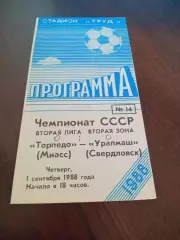 _ Торпедо Миасс - Уралмаш Екатеринбург 1988