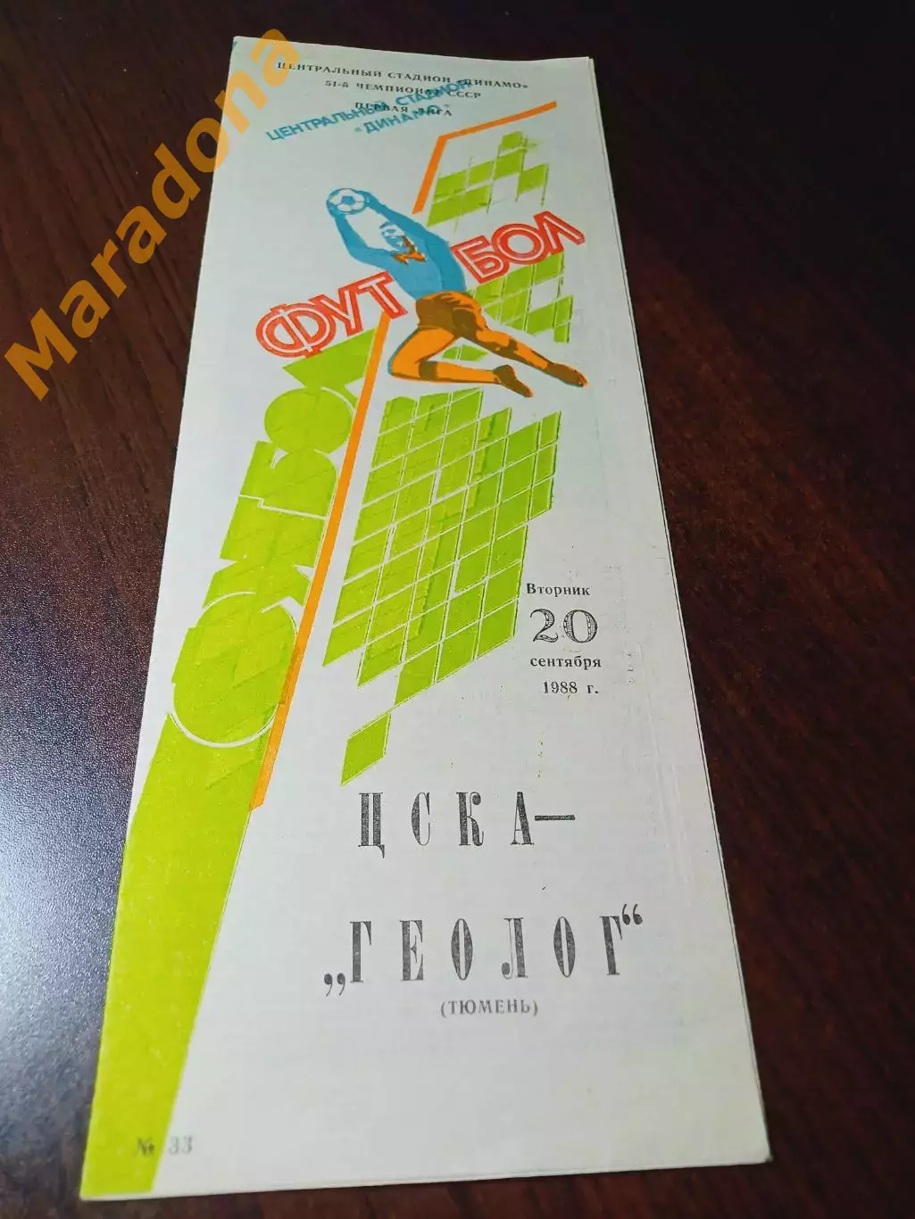 _ ЦСКА Москва - Геолог Тюмень 1988