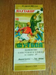 Пахтакор Ташкент - Машиностроитель Свердловск 1958