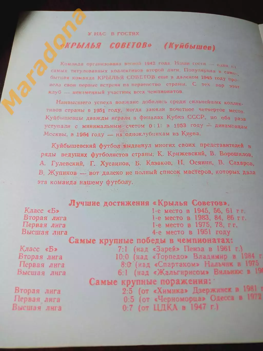_ Машук Пятигорск - Крылья Советов Куйбышев 1990 1