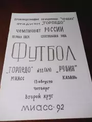 _ Торпедо Миасс - Рубин Казань т1992