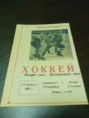 _ Строитель Темиртау - Рубин Тюмень 1984/1985