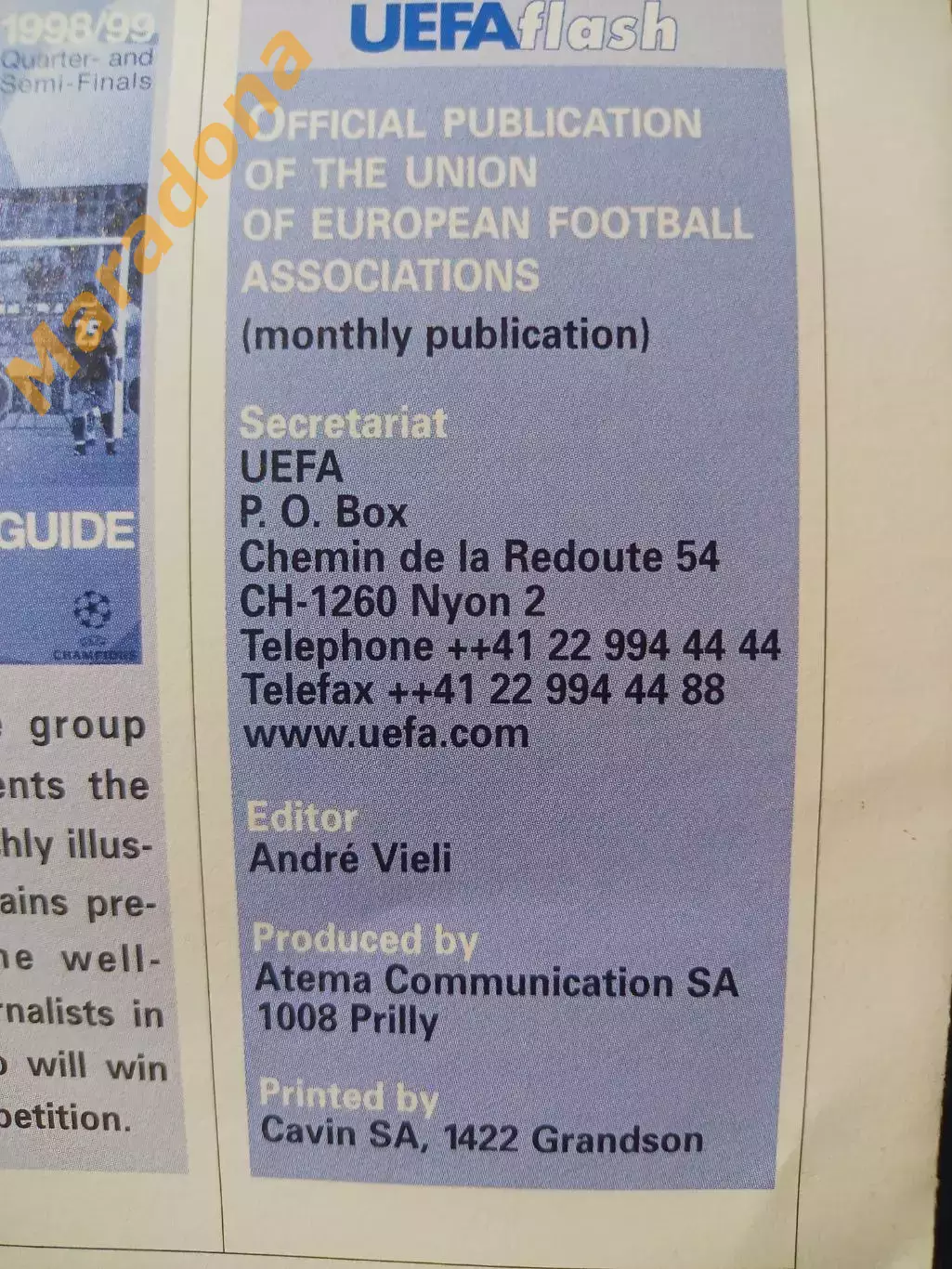 _ UEFA FLASH/УЕФА Флэш №95 1999 Россия-Испания Финал чемпионатп Европы Гранада 1