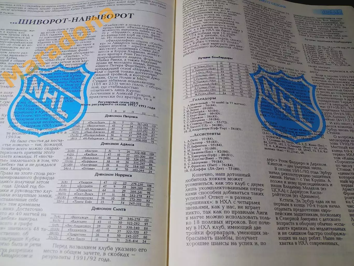 Хоккей сегодня №1 Челябинск 1994 МХЛ Чемпионат мира постер Россия Бобров НХЛ 7