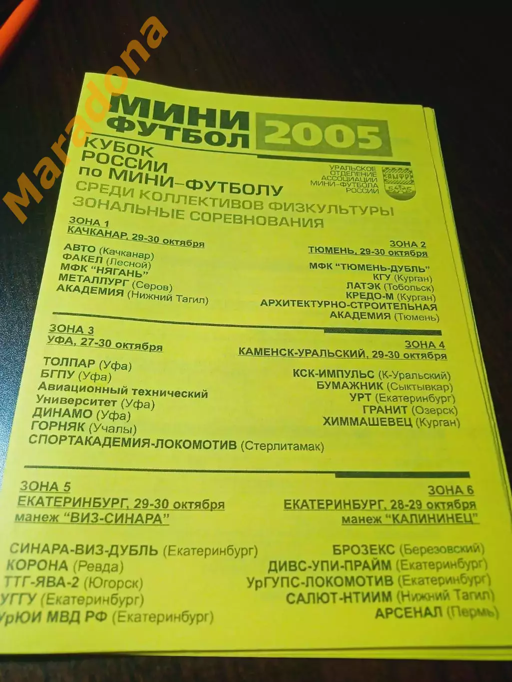_ Кубок Екат Тюмень 2005 Курган Пермь Нягань Тобольск Уфа Сыктывкар Стерлитамак