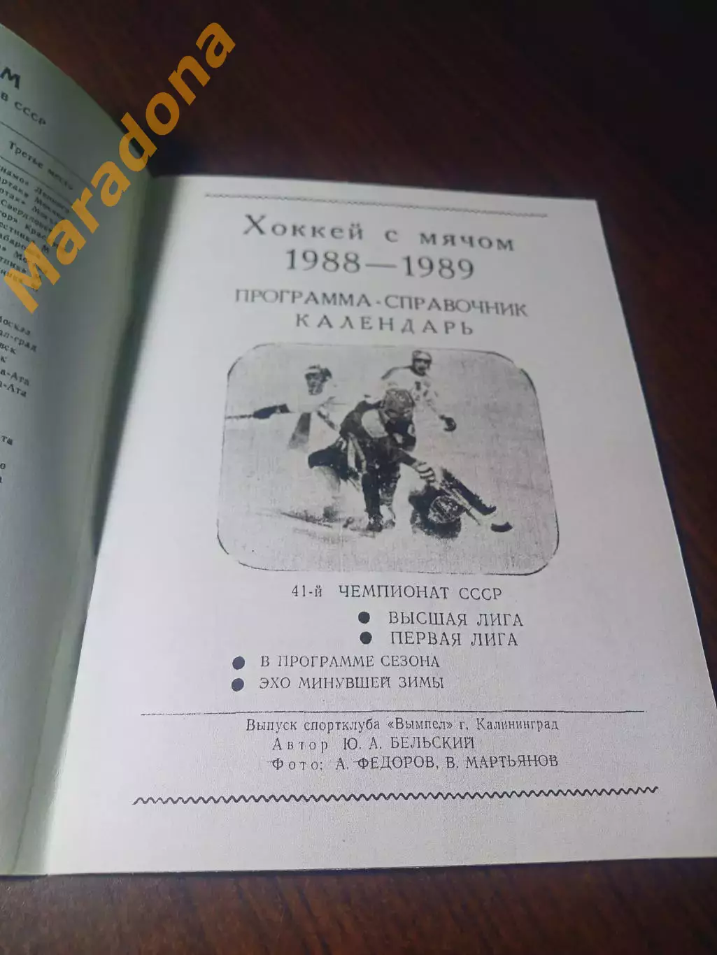 _ хоккей с мячом Калининград/Королев 1988/1989 1