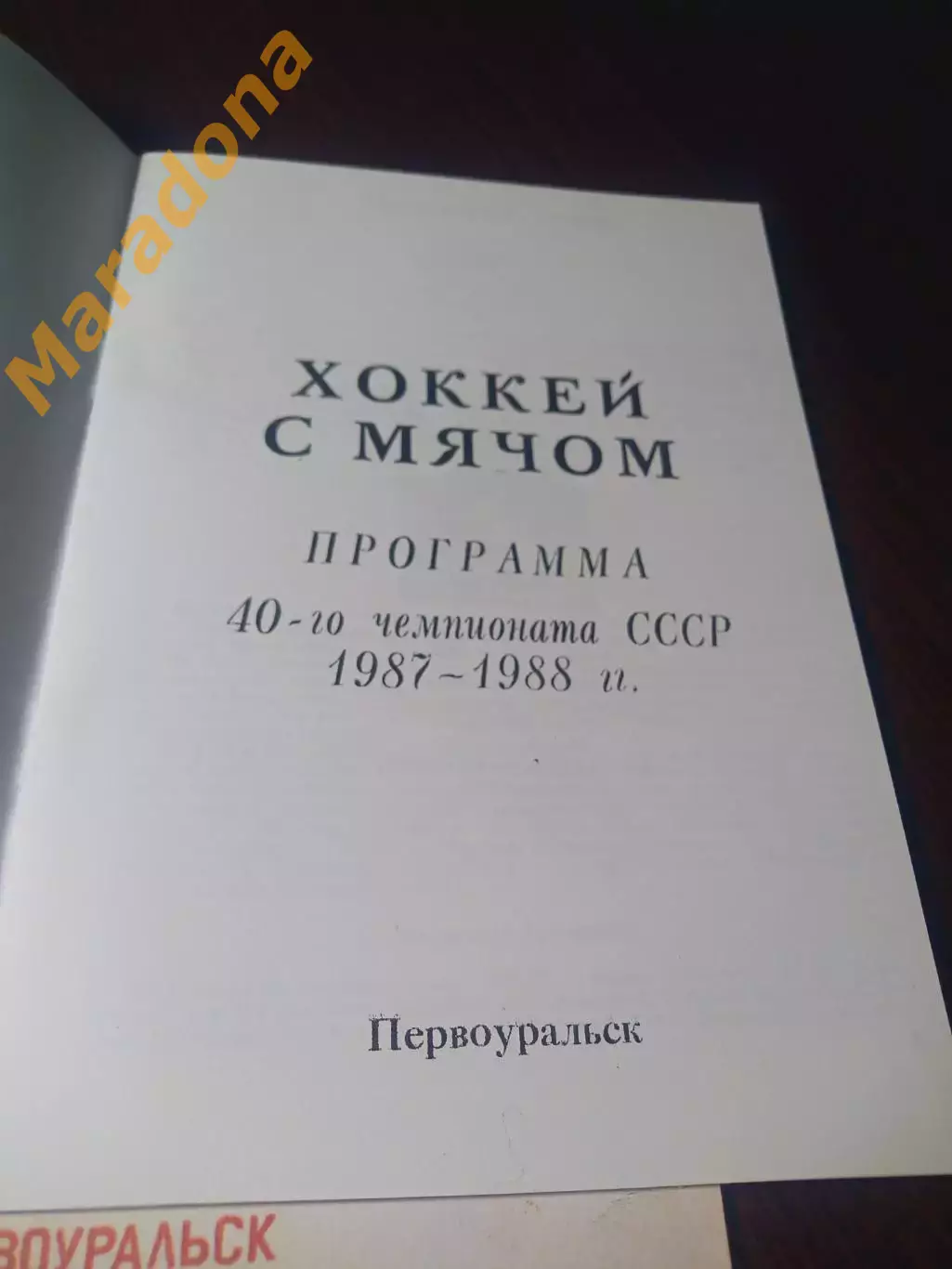 _ хоккей с мячом Первоуральск 1987/1988 1