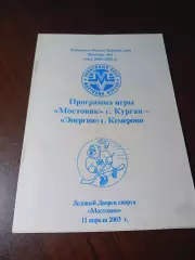 _ Мостовик Курган - Энергия Кемерово 2002/2003