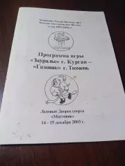 _ Зауралье Курган - Газовик Тюмень 2003/2004