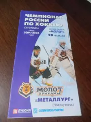 _ Молот Пермь - Металлург Новокузнецк 2004/2005