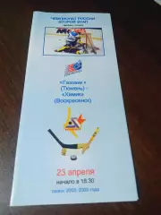 _ Газовик Тюмень - Химик Воскресенск 2002/2003