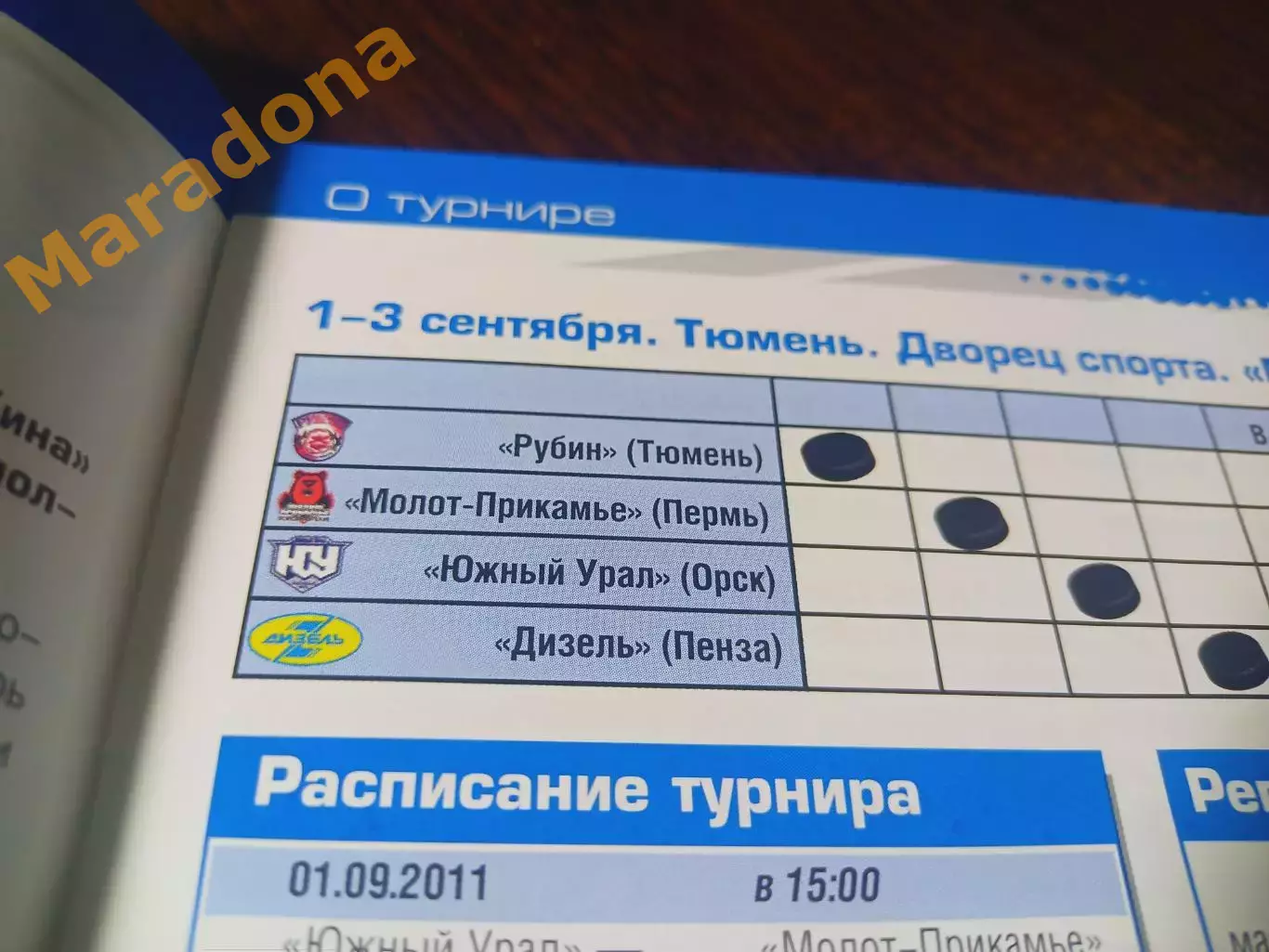 _ Рубиновый Кубок 2011 Рубин Тюмень Дизель Пенза Молот Пермь Южный Урал Орск 1
