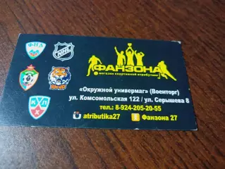 _ визитка Фанзона Хабаровск