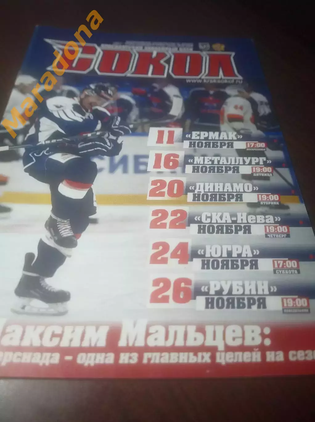 _ Сокол Красноярск - Ермак+Металлург+Динамо Питер+СКА-Нева+Югра+Рубин 2018/2019