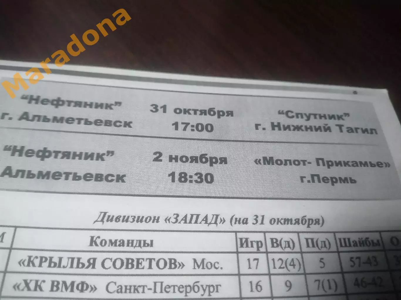 _ Нефтяник Альметьевск - Спутник Нижний Тагил + Молот Прикамье Пермь 2010/2011 1