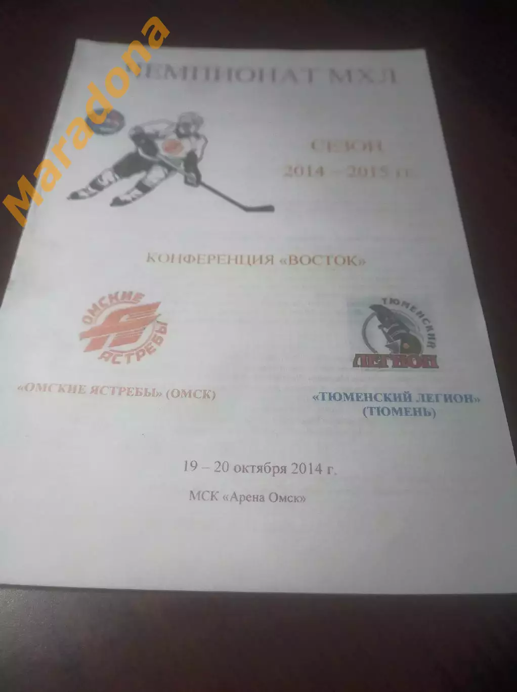 _ Омские Ястребы Омск - Тюменский Легион Тюмень 2014/2015