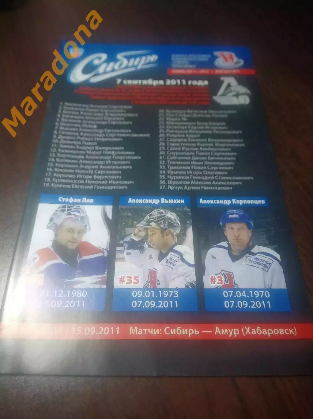 _ Сибирь Новосибирск - Амур Хабаровск 2011/2012