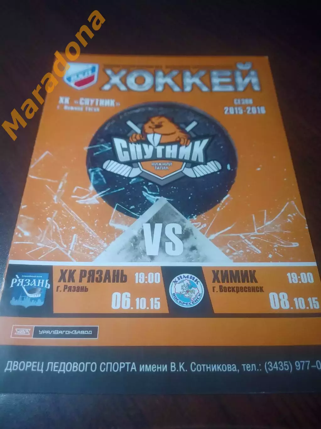 _ Спутник Нижний Тагил - Рязань + Химик Воскресенск 2015/2016